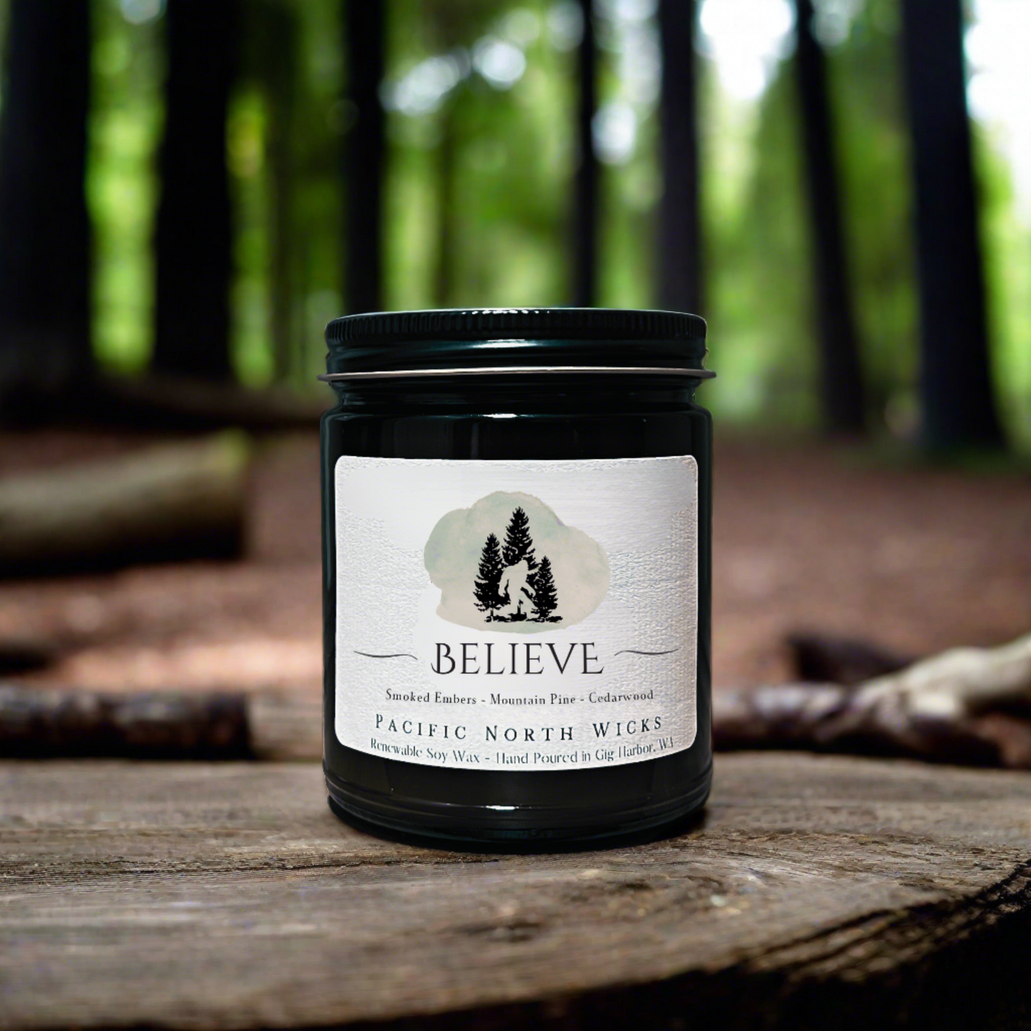 Believe Sasquatch Candle