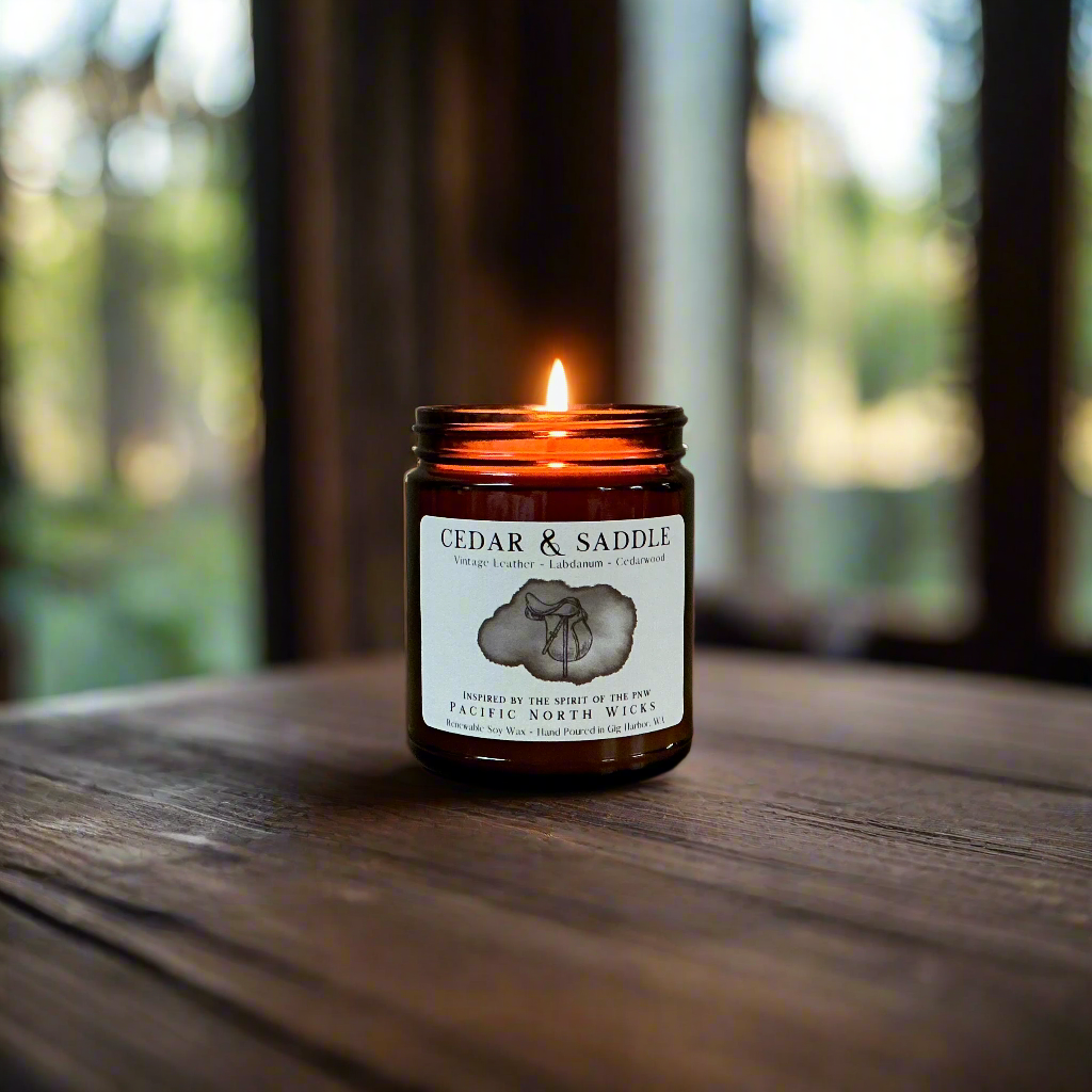 Cedar & Saddle Candle
