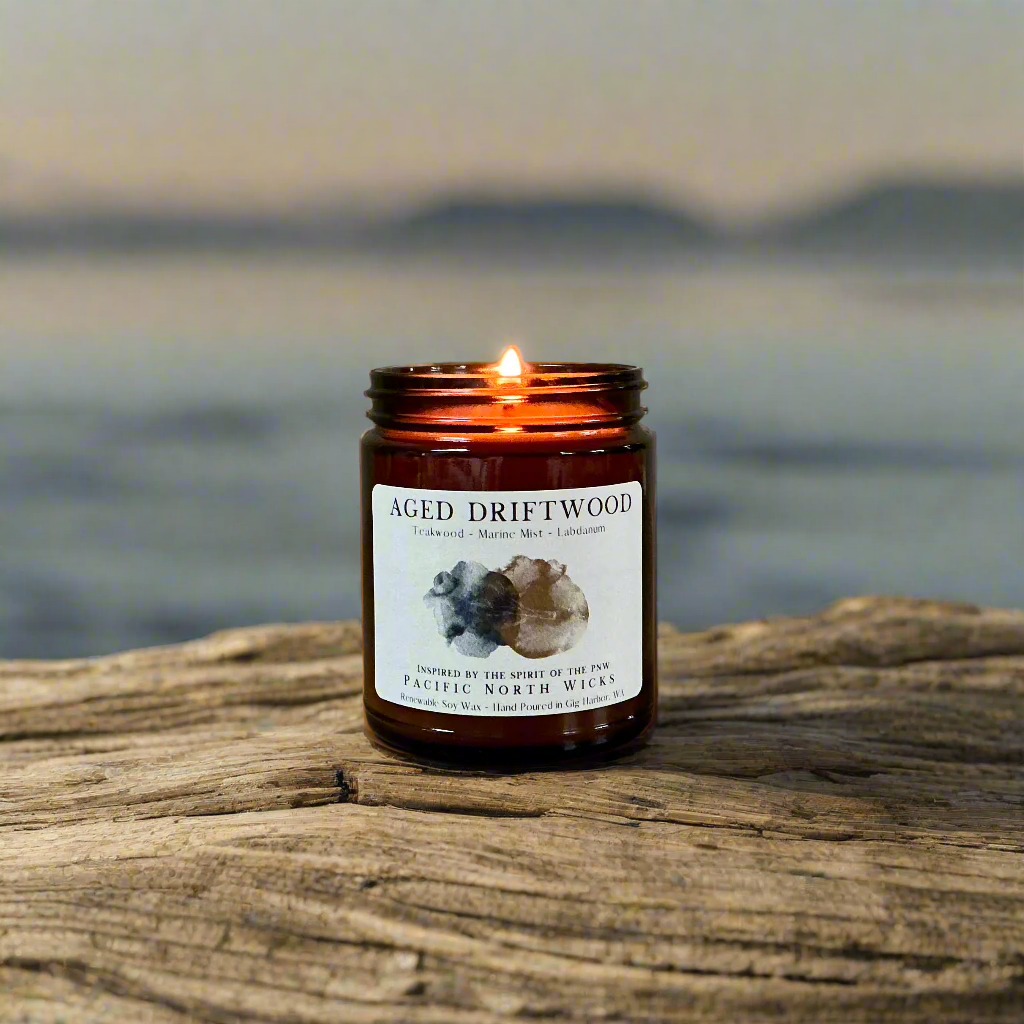 Aged Driftwood Candle