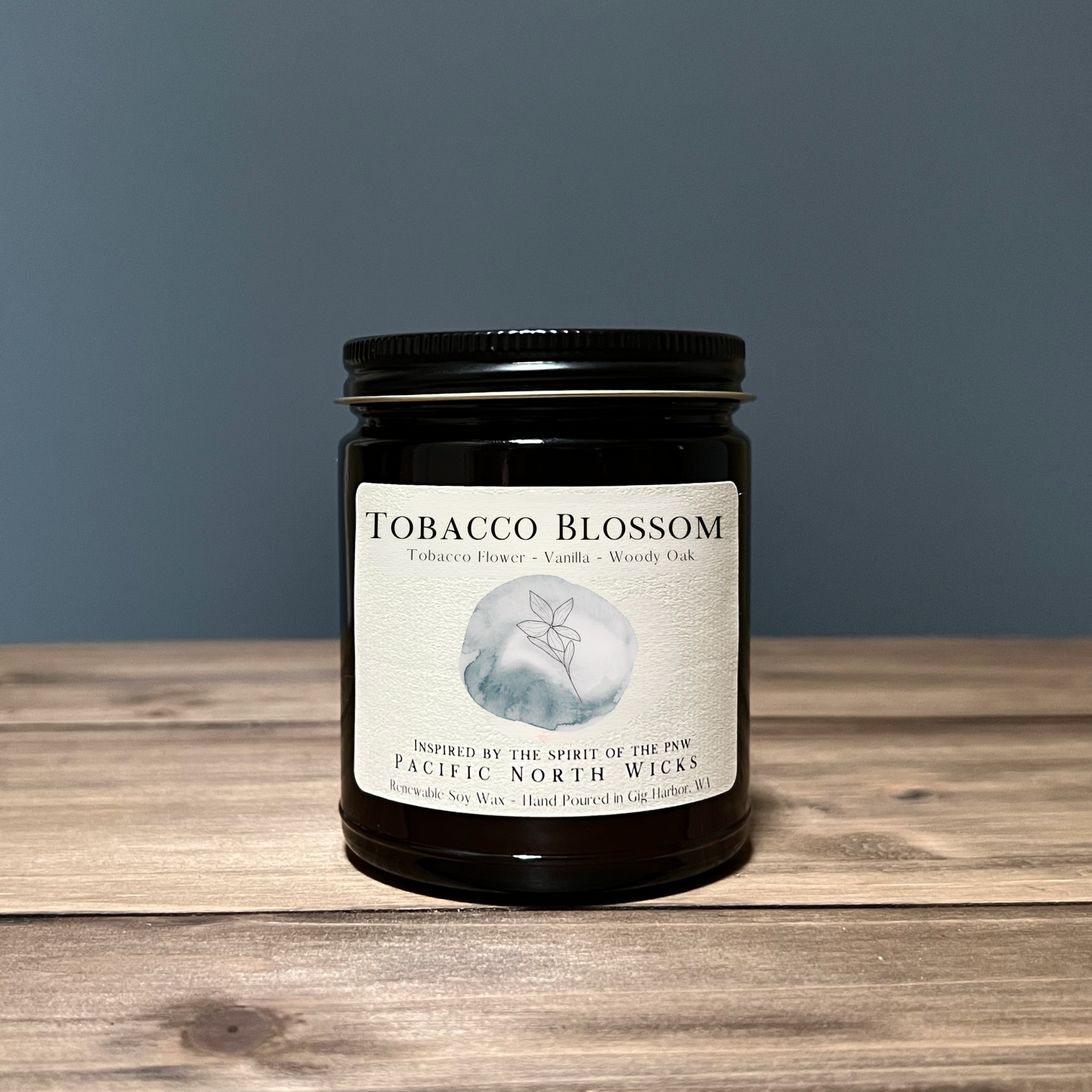Tobacco Blossom Candle - Luxury Fragrance in Amber Jar