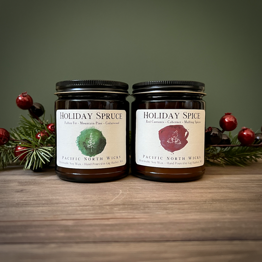 Holiday Candle Set - Two Pack - Christmas Candles