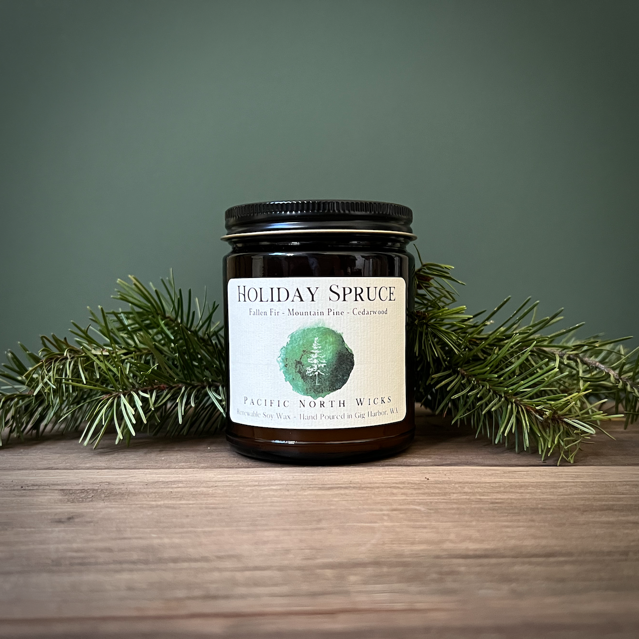 Holiday Spruce Candle - Part of Gift Set