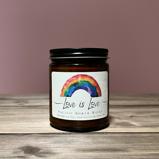 Love is Love Candle - Supports LGBTQ Non Profit