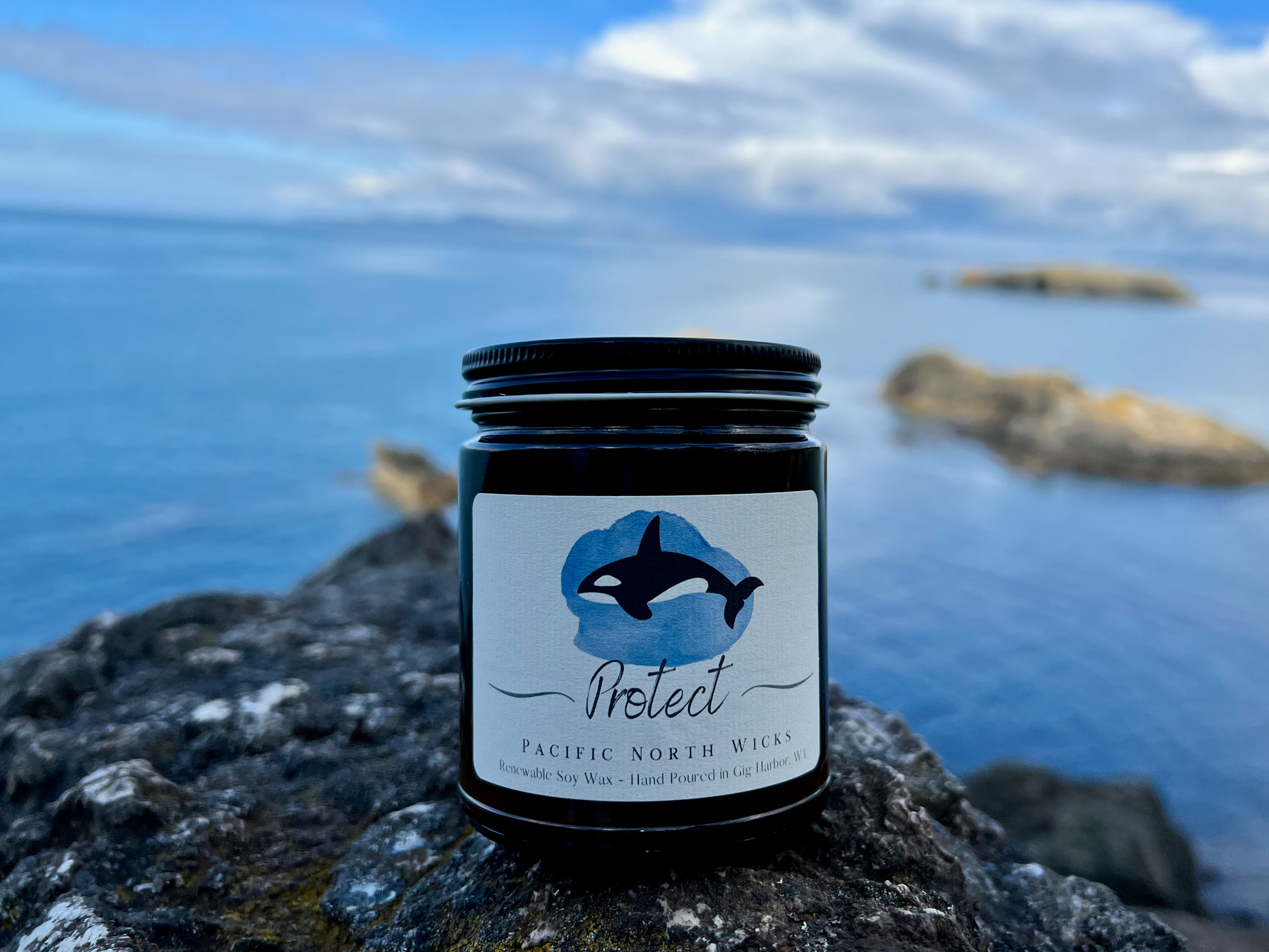 Protect Orca Candle in Puget Sound Whidbey Island